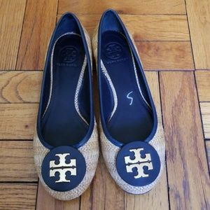 Tory Burch Raffia Straw Reva Ballet Flats